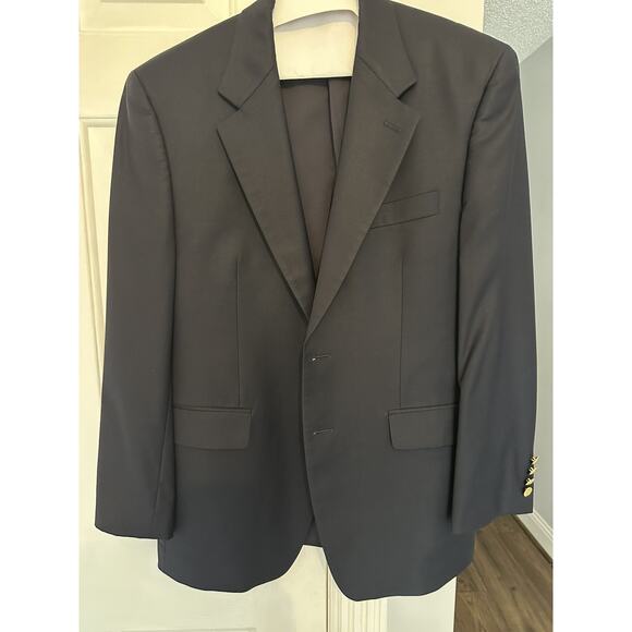EUC Ralph Lauren LRL Blazer 38S Navy Blue w/ Gold Metal Buttons 100% Wool - Picture 1 of 6